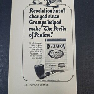 1969 Philip Morris Revelation Pipe Smoking Tobacco Vintage Print Ad Cameraman